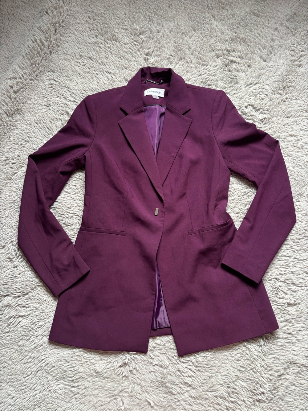 Calvin Klein Women's Plum Tailored Blazer size 4